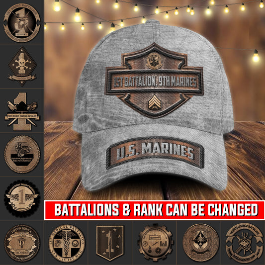 Casquette imprimée sur toute la surface du bataillon des Marines de l'armée américaine