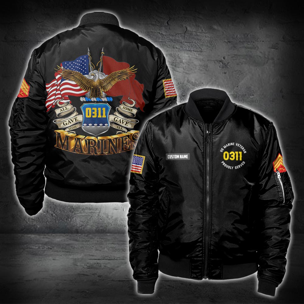 US Military – Marine MOS All Over Print Bomber Jacket
