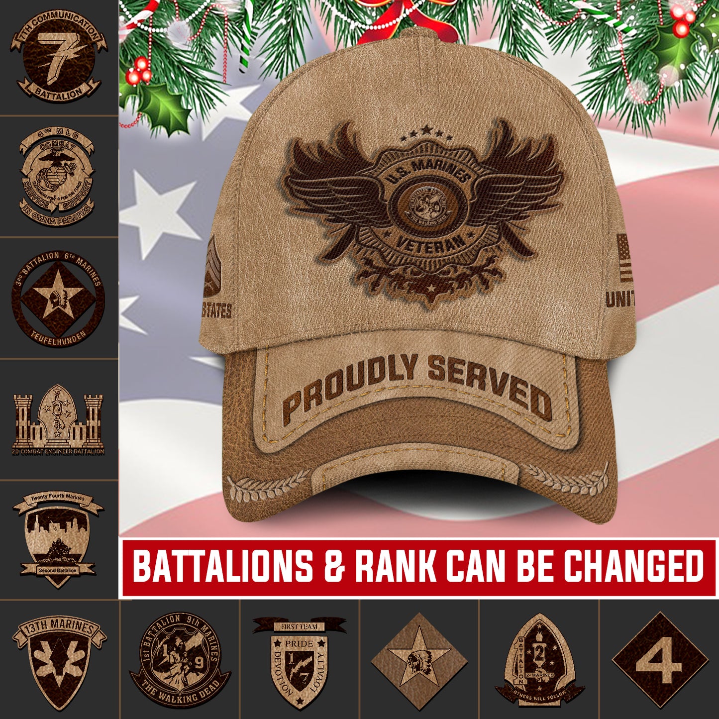 US Military – Marine Battalion All Over Print Cap