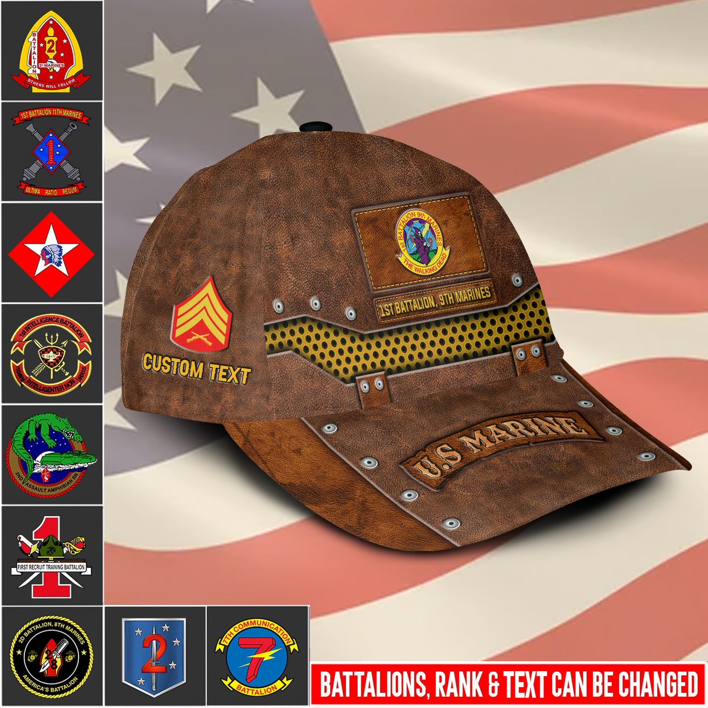 US Military – Marine Battalion All Over Print Cap