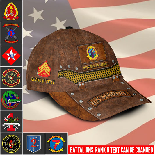 Casquette imprimée sur toute la surface du bataillon des Marines de l'armée américaine