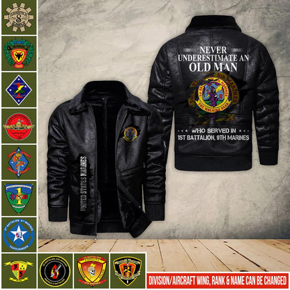 US Military - Marine Battalion - Leather Jacket For Veterans
