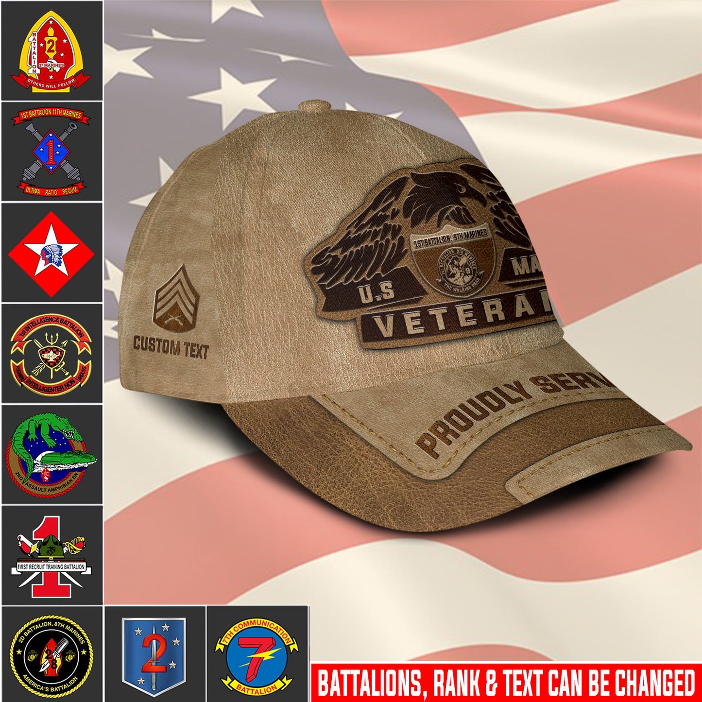 US Military – Marine Battalion All Over Print Cap