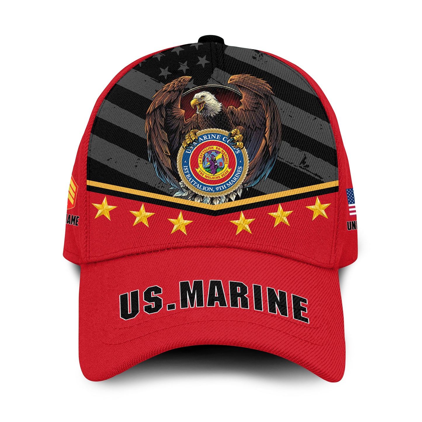 US Military – Marine Battalion All Over Print Cap