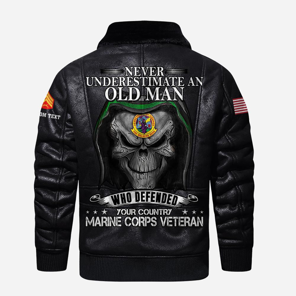 US Military - Marine Battalion - Leather Jacket For Veterans – Amazing ...