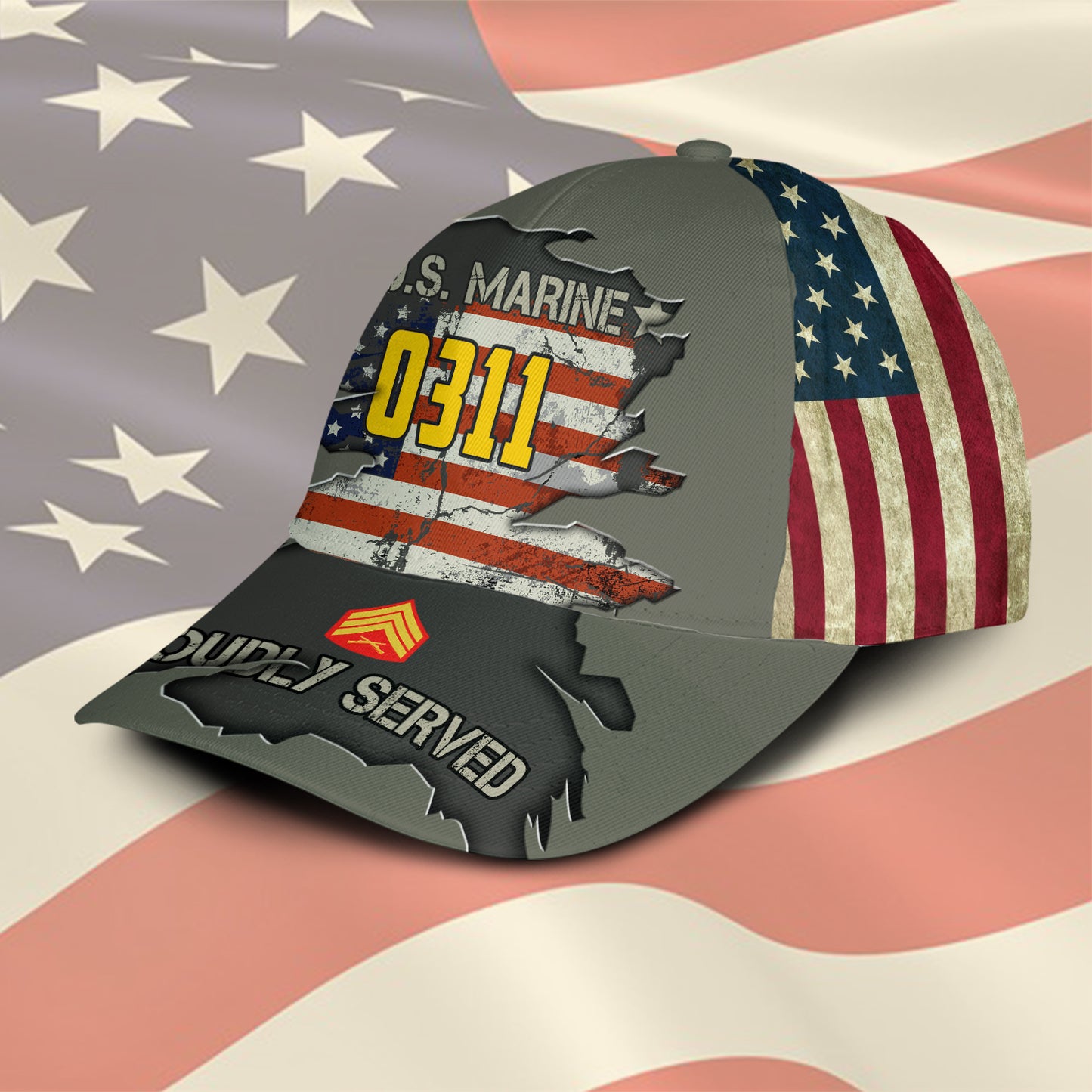 US Military – Marine MOS All Over Print Cap