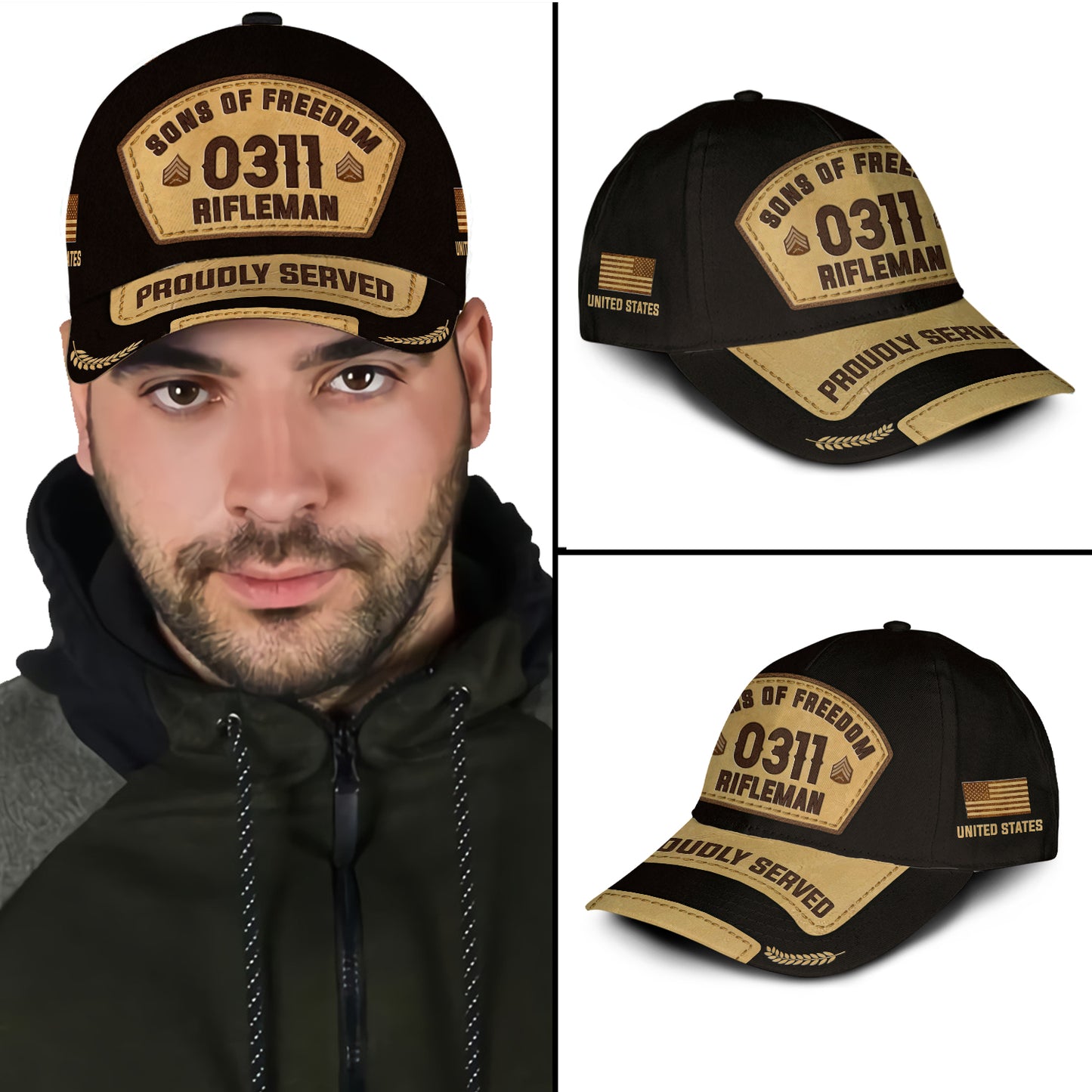 US Military – Marine MOS All Over Print Cap