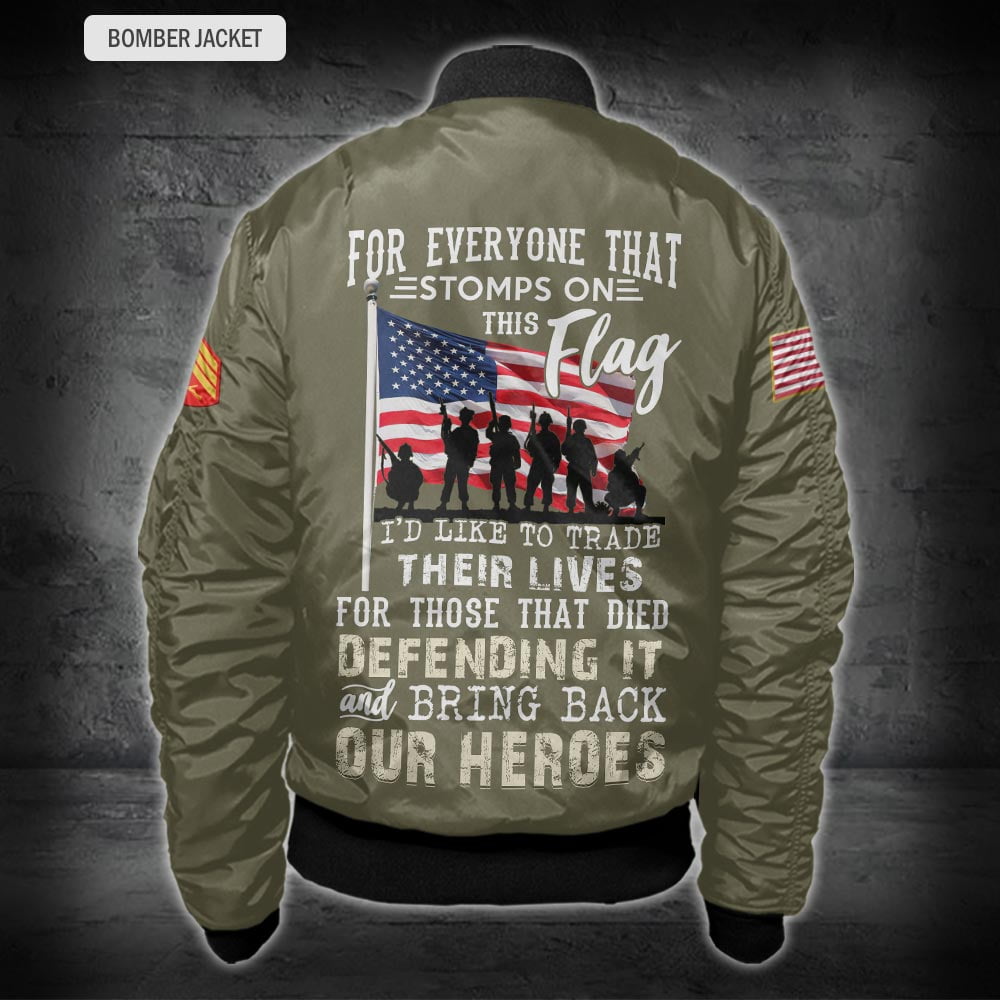 US Military – Marine MOS All Over Print Bomber Jacket