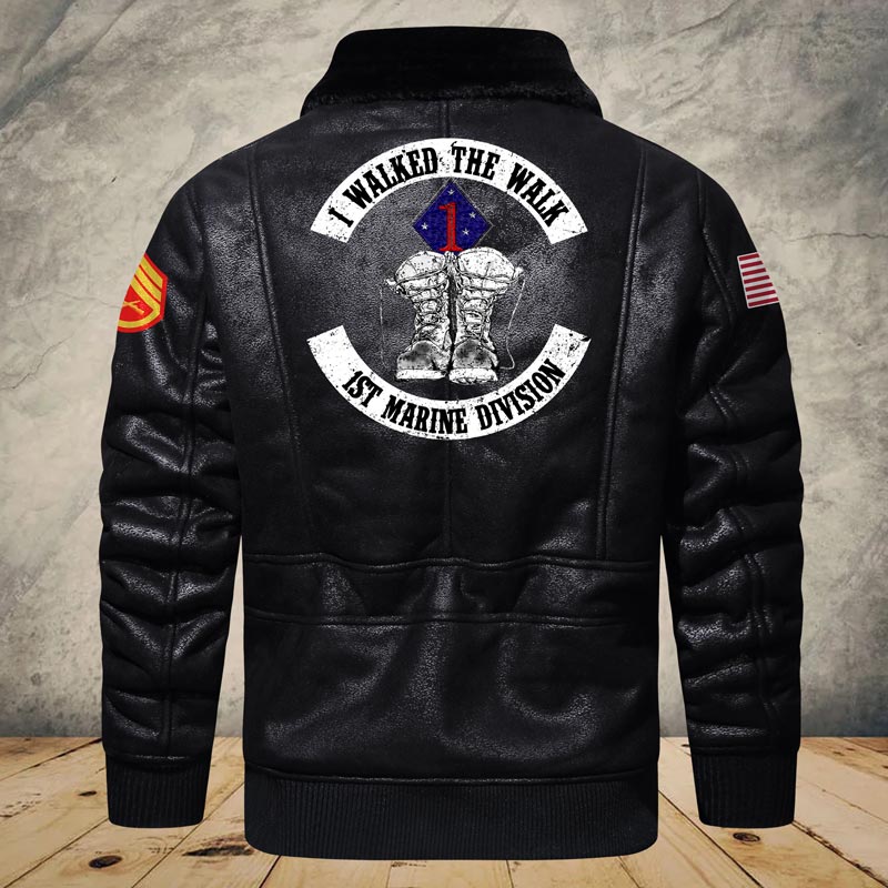 US Military - Marine Battalion - Leather Jacket For Veterans
