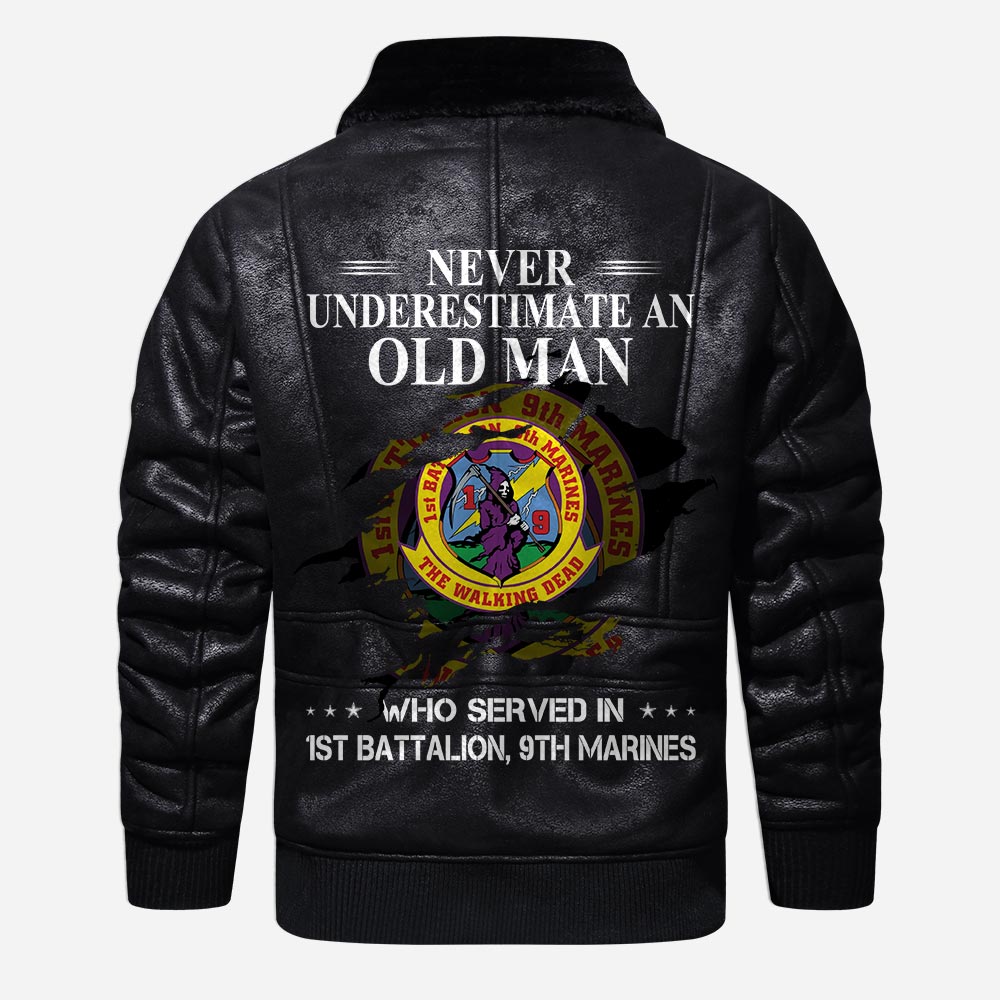 US Military - Marine Battalion - Leather Jacket For Veterans