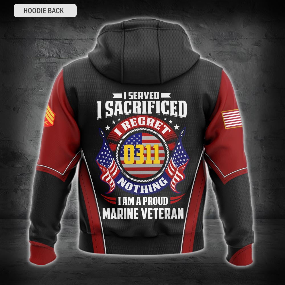 US Military – Marine MOS All Over Print Hoodie