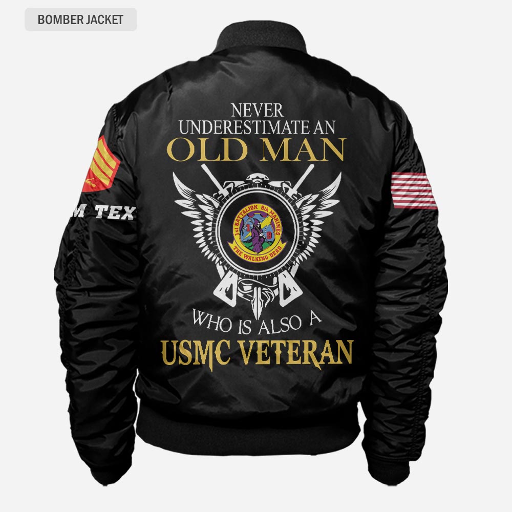 US Military – Marine Battalion All Over Print Bomber Jacket
