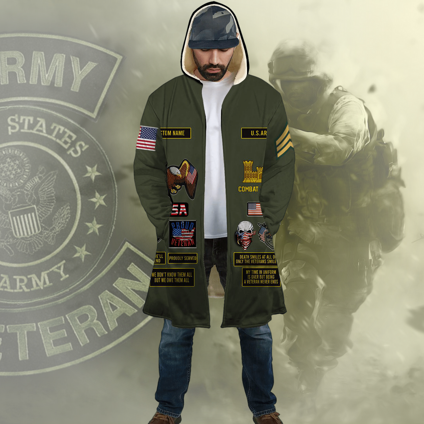 US Military – Army Branch All Over Print Cloak