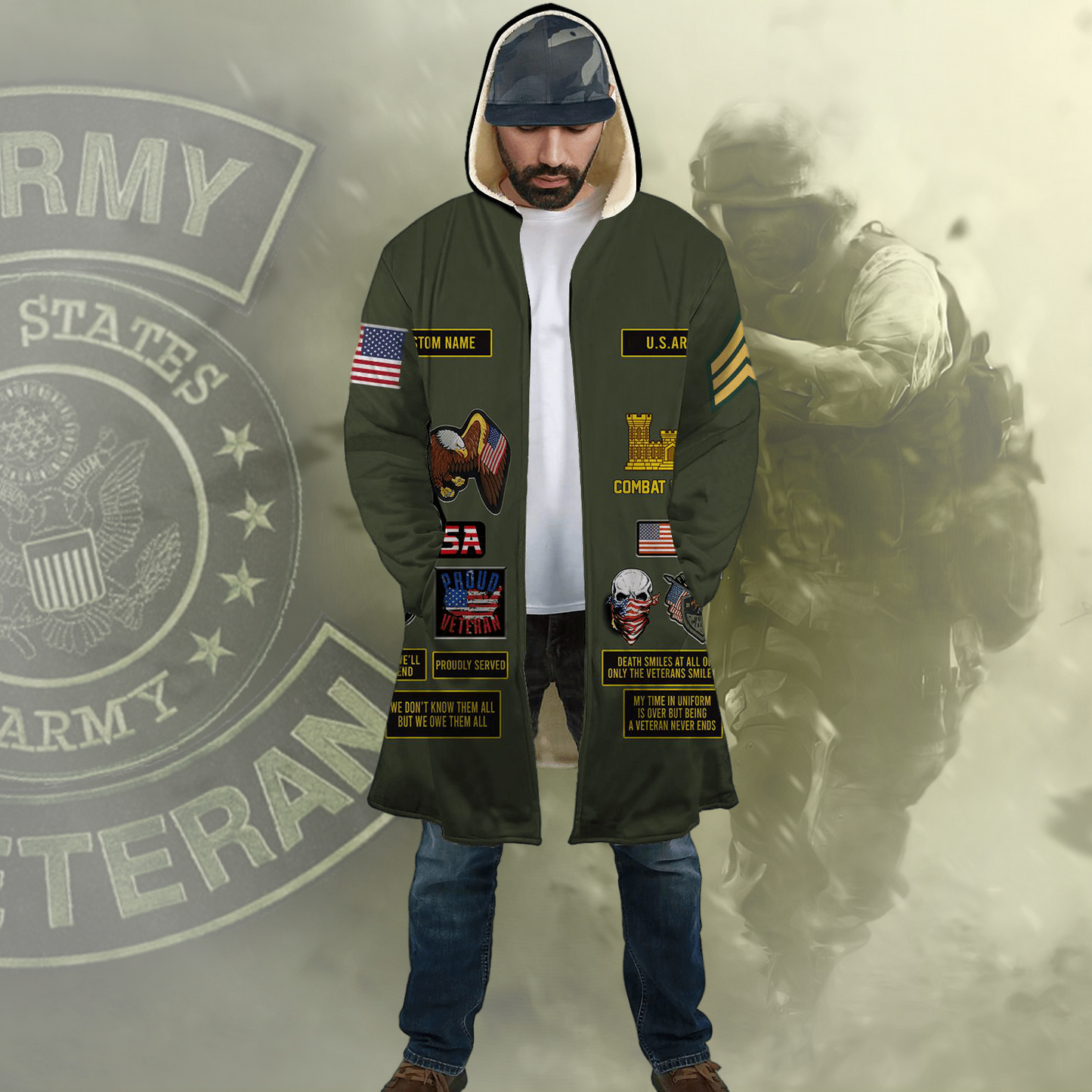 US Military – Army Division All Over Print Cloak