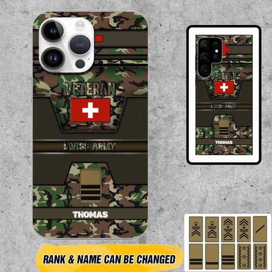 Personalized Swiss Soldier/Veterans Phone Case Printed - 2212220010
