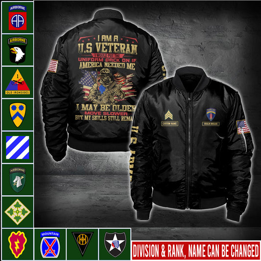 US Military – Army Division All Over Print Bomber Jacket