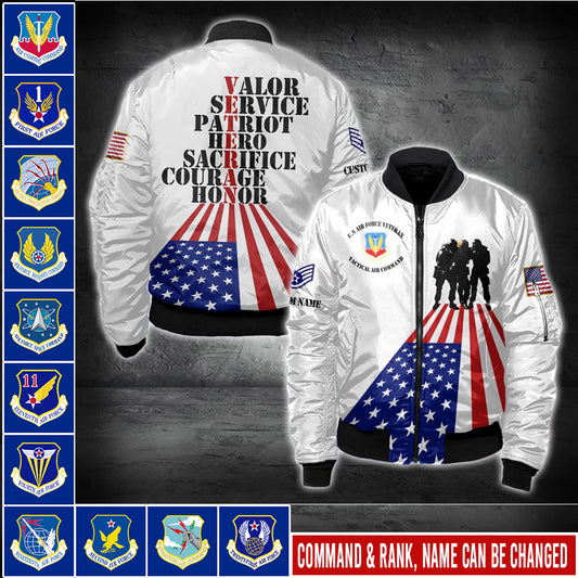 US Military – Air Force Command All Over Print Bomber Jacket
