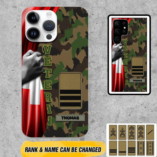 Personalized Swiss Soldier/Veterans Phone Case Printed - 2212220004
