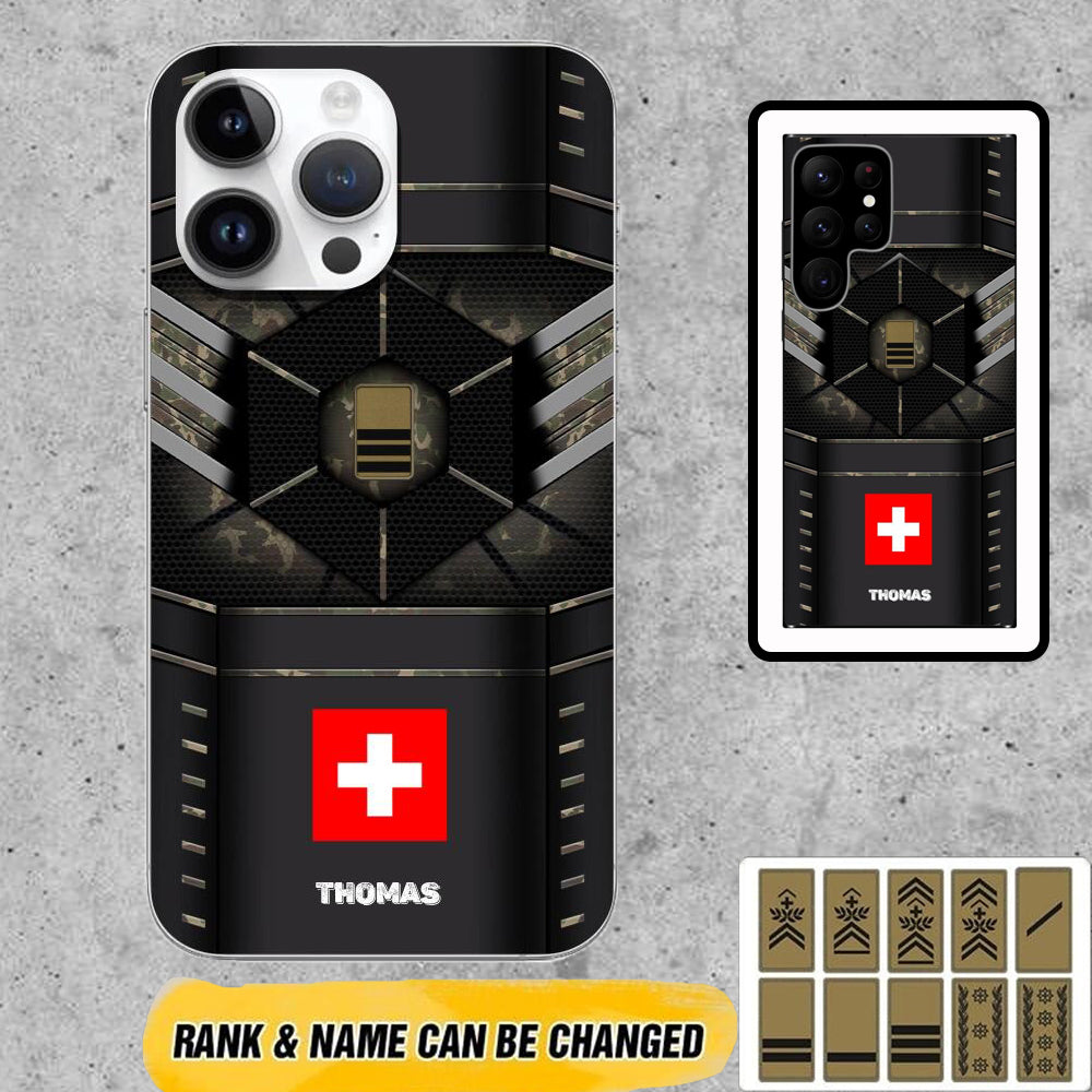Personalized Swiss Soldier/Veterans Phone Case Printed - 1671667204