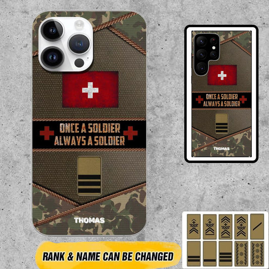 Personalized Swiss Soldier/Veterans Phone Case Printed - 2212220006