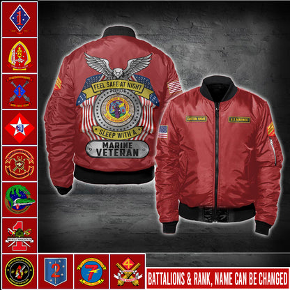 US Military – Marine Battalion All Over Print Bomber Jacket