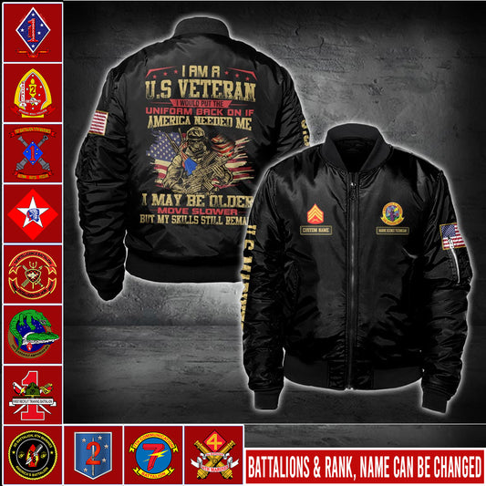 Veste de bombardier à imprimé intégral de l'armée américaine - Bataillon des Marines
